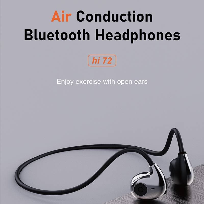 HI72 Non In Ear Open Dual Ear Bluetooth Earphones With Hanging Ears And Air Conduction, Ultra Lightweight For Sports And Running