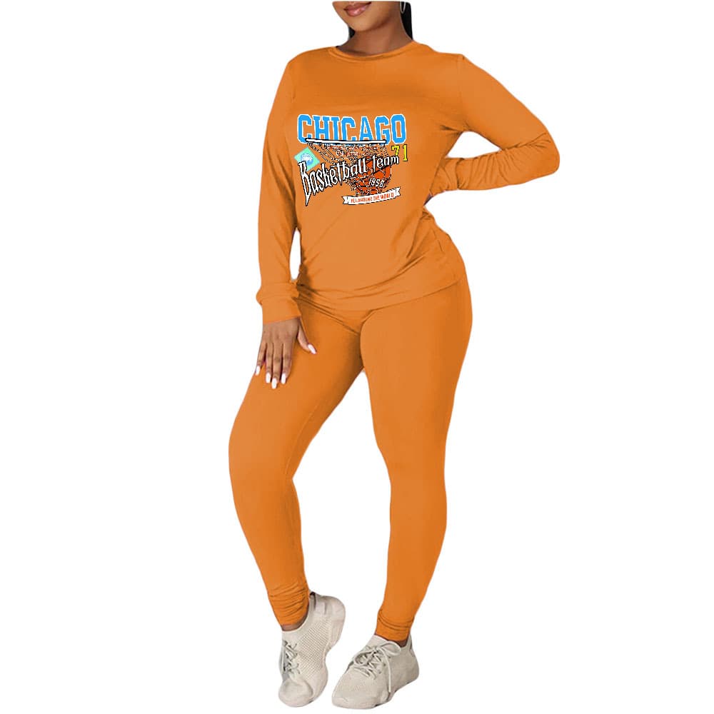 Women's Printed Personalized Casual Two-piece Set