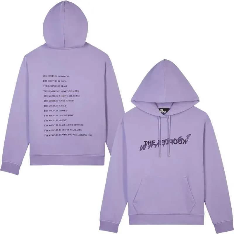 Sweats à capuche pour hommes, sweats, hiver, printemps, Kooples, marque, style, marée, pull, motif lettre, imprimé, femme, quotidien, polyvalent