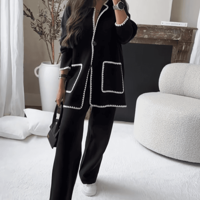 Women's Fashion Casual Loose Solid Color Two-piece Set