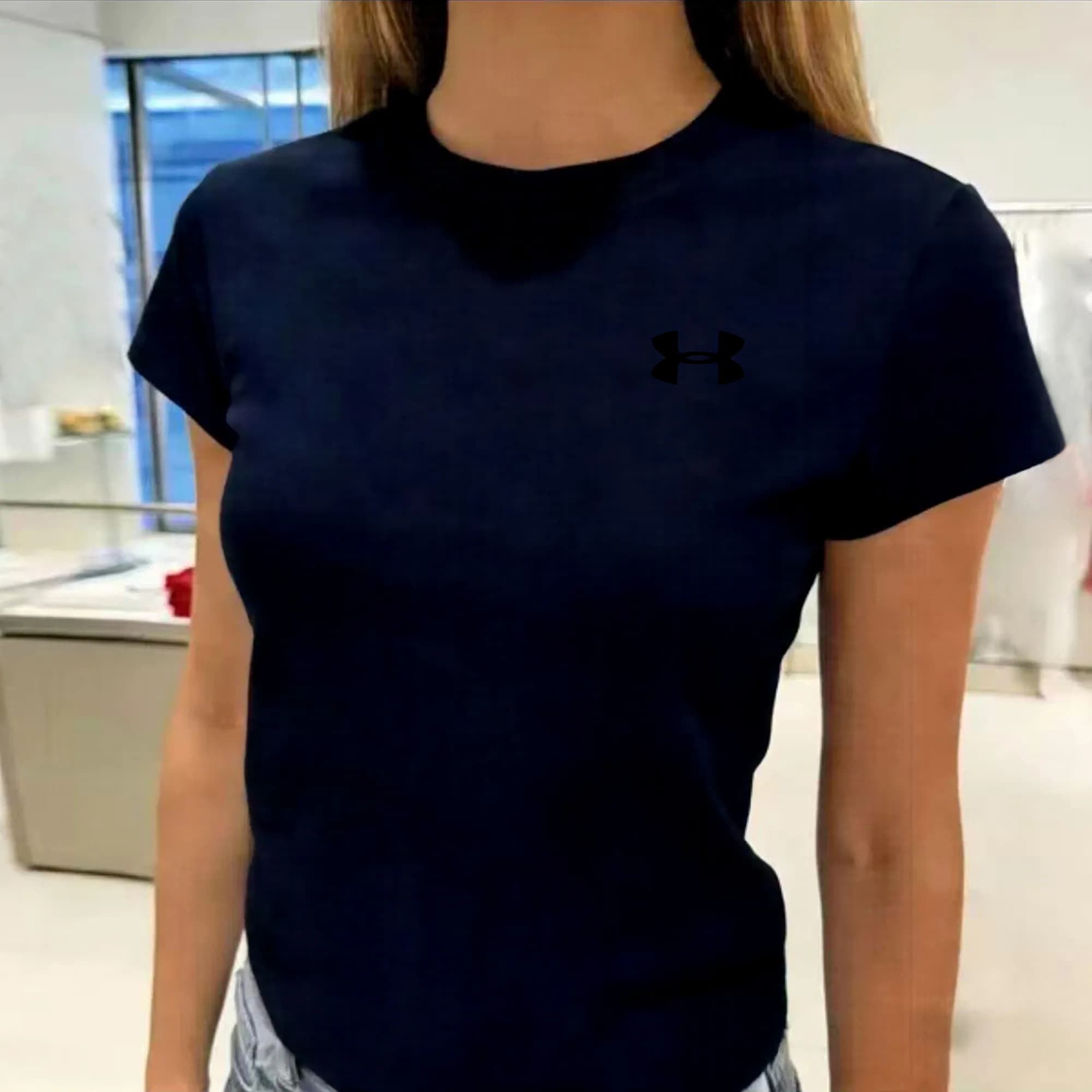 T-shirt imprimé à manches courtes pour femme, collection été 2026, motif classique, basique et décontracté, référence 078