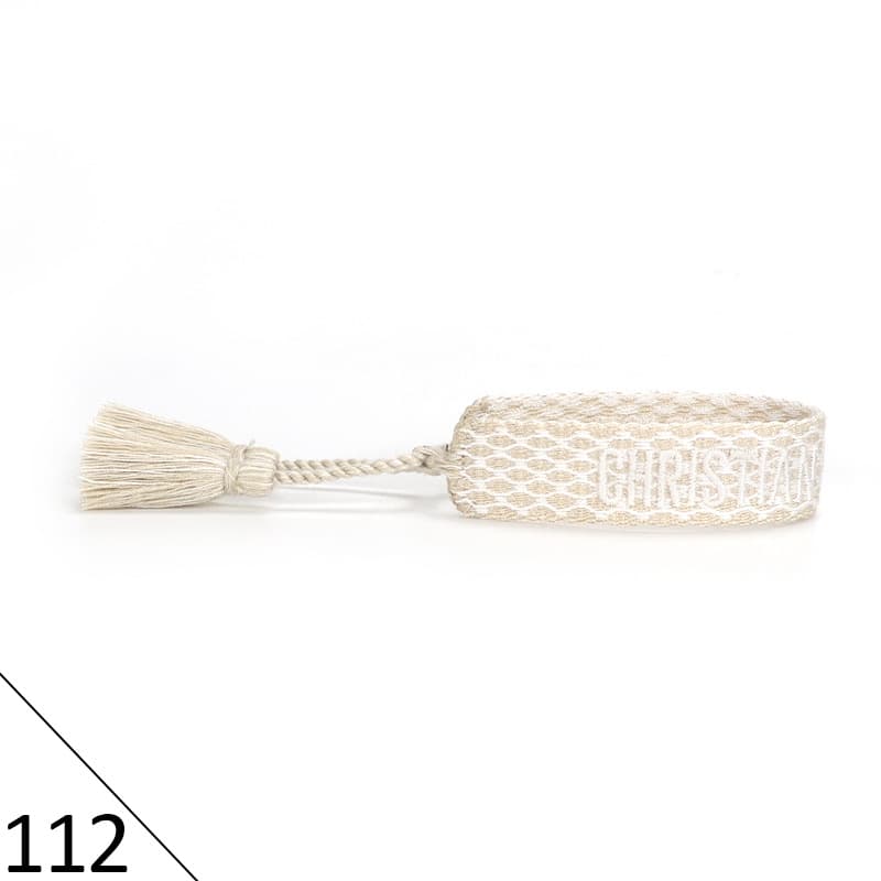 Bracelet unisexe tendance avec lettres tressées