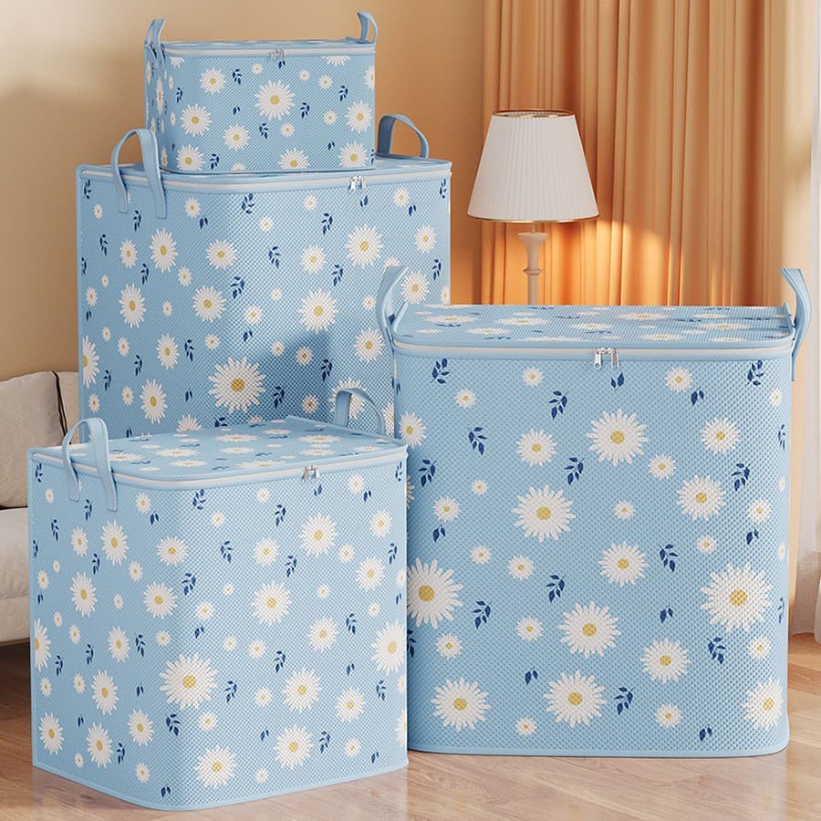 Functional Bags Large capacity household bedroom wardrobe storage box for clothes and quilts, foldable storage bag storage box