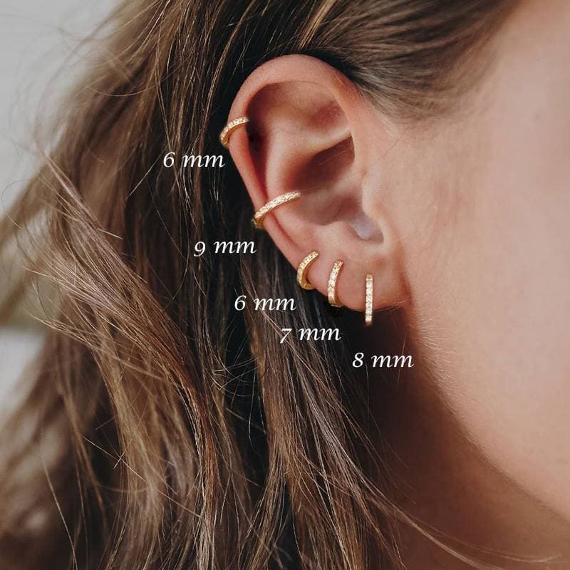 Circle Diamond Earrings Earrings Zircon Ear Buckle Light Luxury Fashion Earrings Jewelry