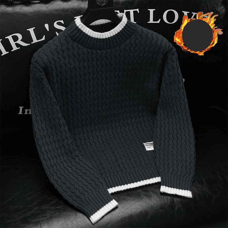 Pull à col roulé mi-long pour homme, vêtement d'automne et d'hiver, pull en tricot ample et polyvalent, tendance, pull paresseux, chemise chaude