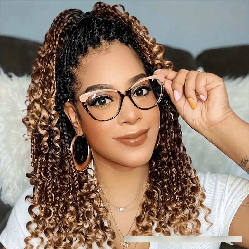 Unisex Accessories Cat Eye Retro Glasses Frame Fashion Personality Flat Glasses Street Shooting Anti Blue Light Glasses