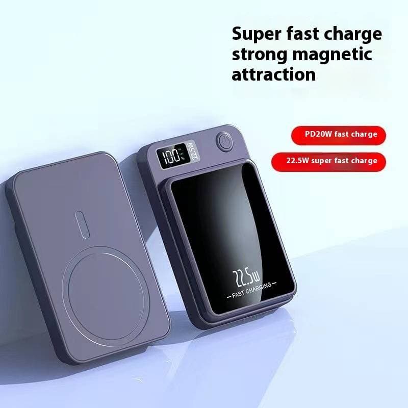 Magnetic Wireless Power Bank - 10000mAh Ultra-Thin Portable Charger With Super Fast Charging For IPhone 12/13/14/15