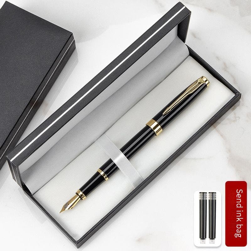 Fountain Pen Gift Box Gift Customized Logo Engraving Teacher Business Printing Signature Calligraphy High End Metal Gift Pen