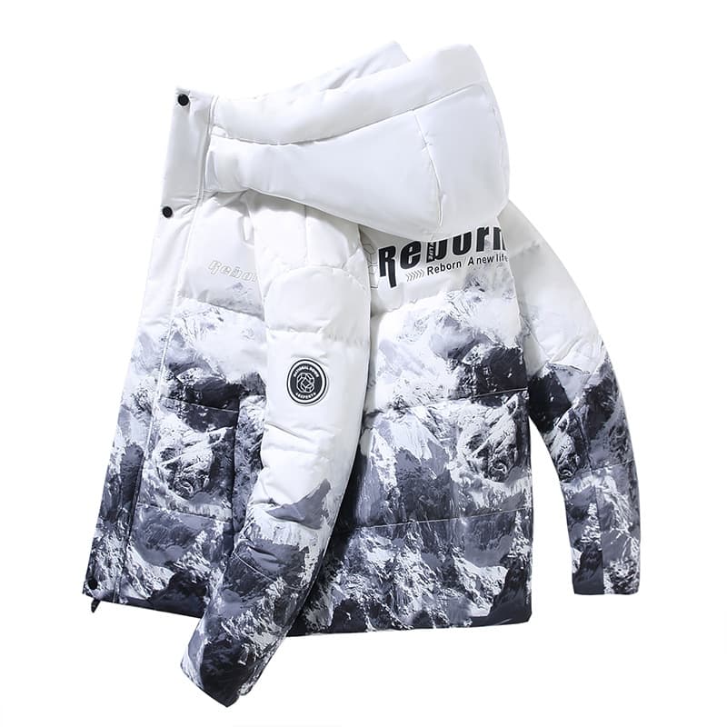 Men's Clothing cwinter new men's Silk cotton jacket men's short hooded fashion trend couple thickening youth jacket