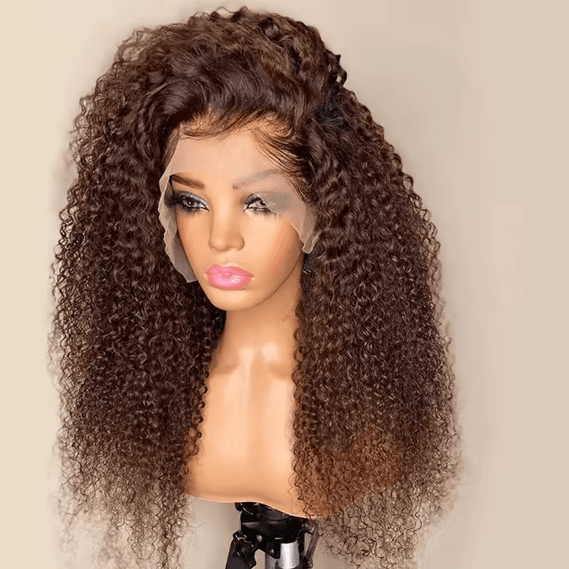 13X4 Lace Front Human Hair Wigs Pre Plucked Virgin Brazilian Hair Glueless Curly Wigs 180% Density for Woman