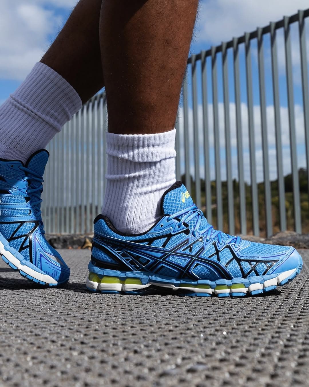ASICS KAYANO 20 Men's And Women's Retro Shock Absorbent, Anti Slip, And Breathable Running Shoes 111736- Blue,