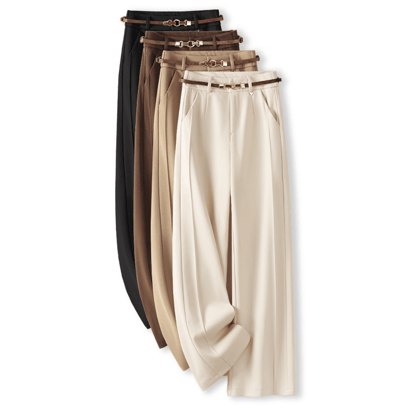 Women's Clothing Suit Wide Leg Pants Women's Spring And Autumn New High Waist Slim Loose Casual Drape Narrow Straight Pants