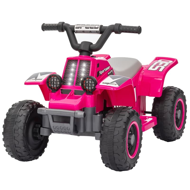 Elektrisches Quad Bike Für Kinder, Batteriebetrieben, Vorwärts/rückwärts, LED-Lichter, Rosa