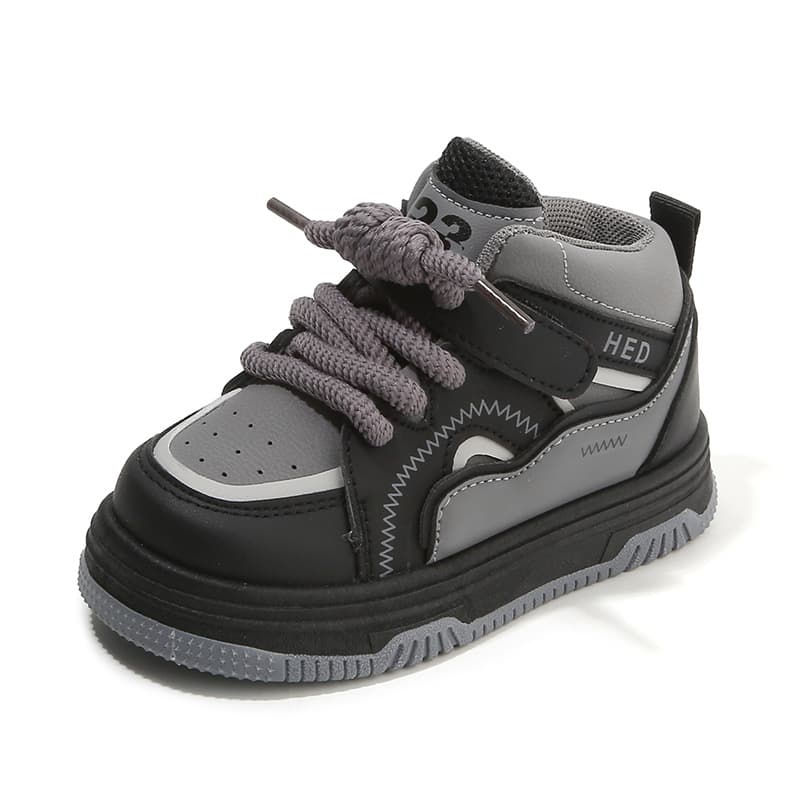 New Boys' Casual Board Shoes High Top Girls' Bread Shoes Soft Soled Baby Shoes