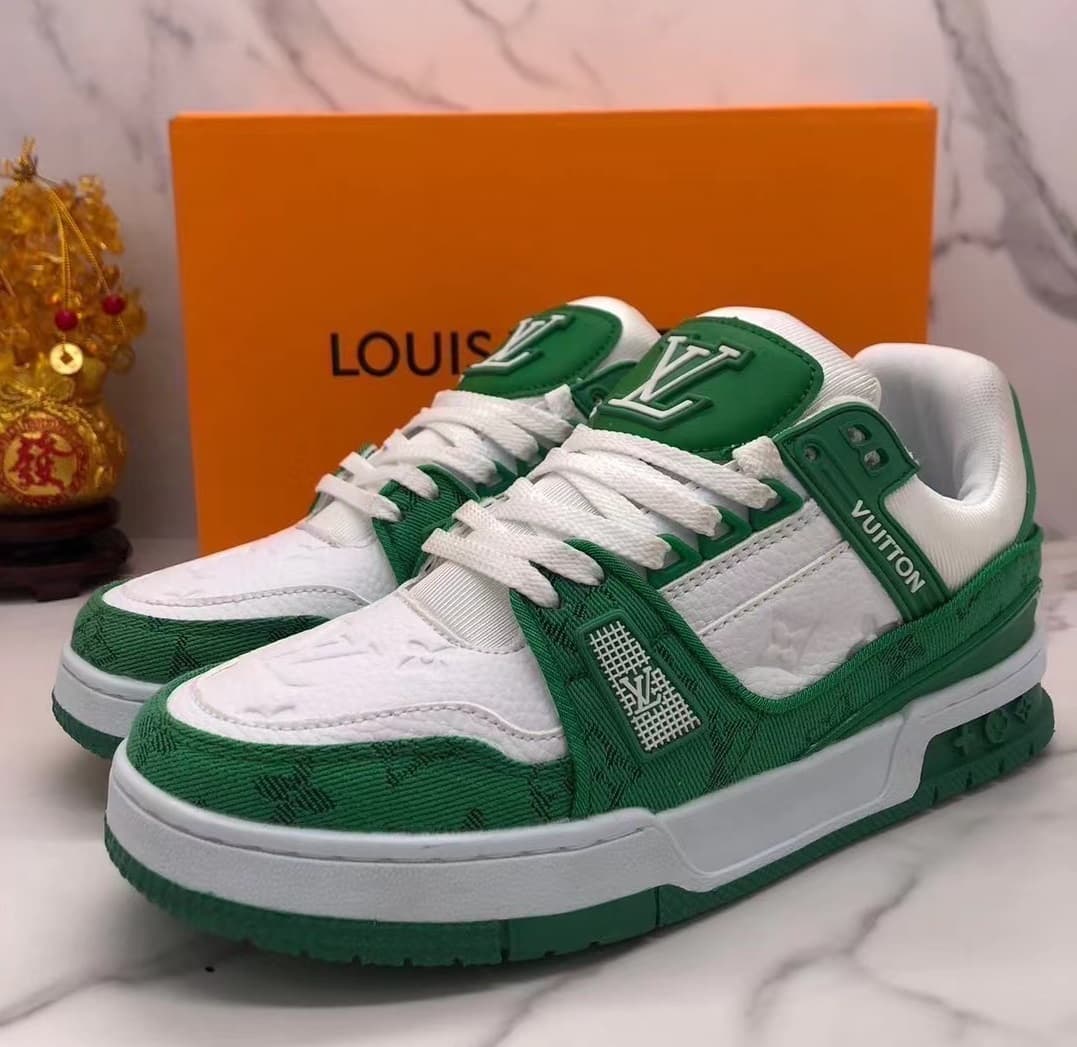 Designer plat Sneaker formateur chaussures décontractées Denim toile cuir blanc vert rouge bleu lettre plate-forme de mode hommes femmes baskets ba