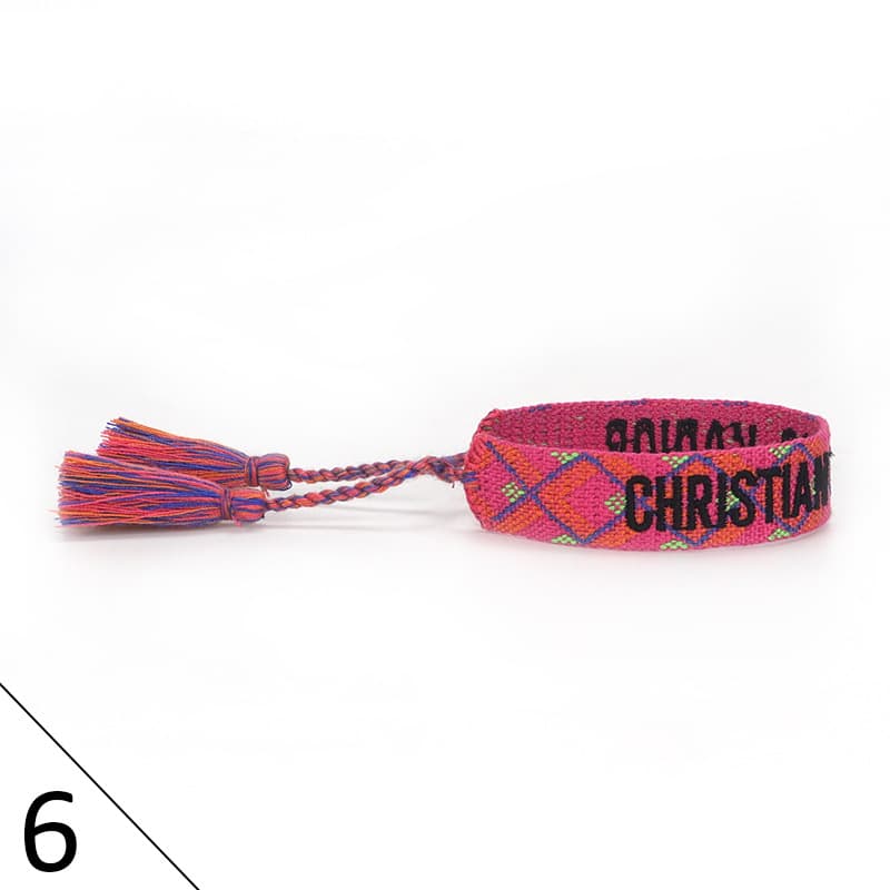 Bracelet unisexe tendance avec lettres tressées
