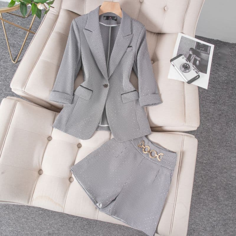 Ensemble deux pièces pour femme, pantalon décontracté, Advanced Sense Full Diamond Suit, short