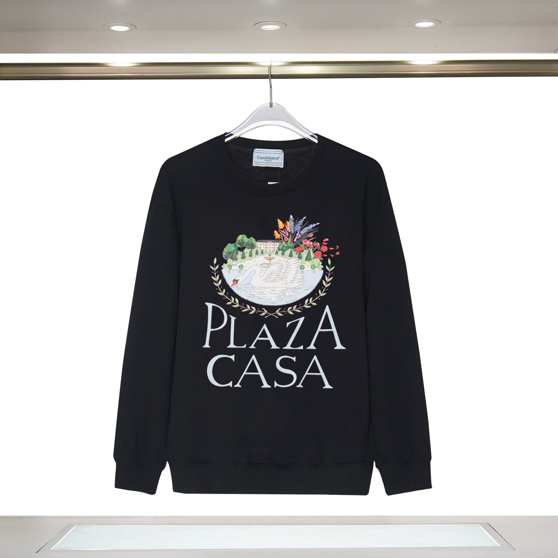 Casablanca Automne/Hiver Nouveau Col Rond Lettre Imprimé Étoile Même Style Pull Tendance