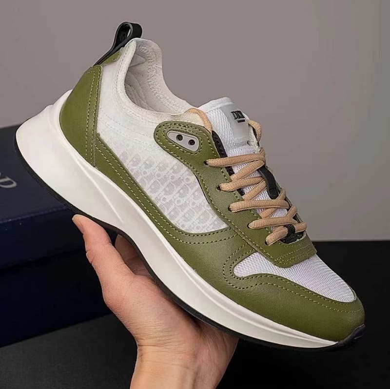 Chaussures de sport décontractées pour hommes B25, basses à lacets, semelle épaisse et contrastante, logo lettre