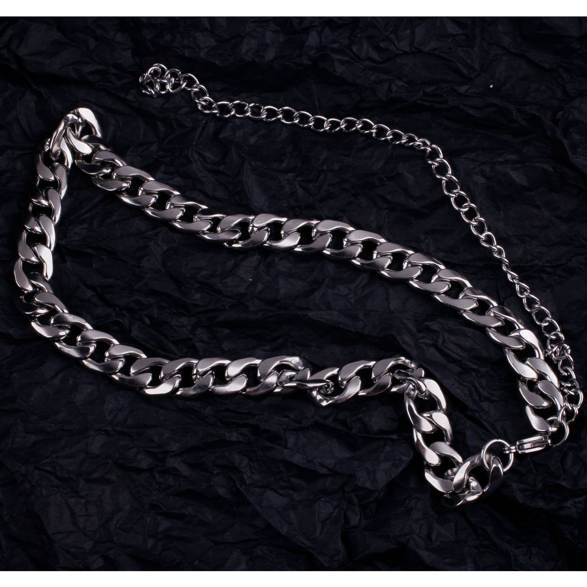 Cuban Necklace Men's Titanium Steel Hip Hop Street Style Multi Layer Personality Pendant Rap Trendy Cool Thick Chain
