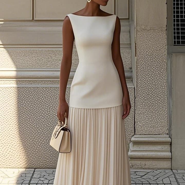 2025 European And American Women's Fashion Cross-Border Solid Color Sleeveless Vest + Knitted Skirt Two-Piece Set