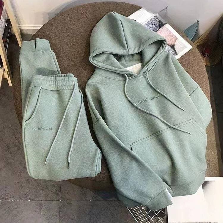Women's Clothing New Style Leggings Sports Casual Pullover Fashion Suit Winter Trend Two Piece Suit Plus Velvet Hooded Sweatshirt For Women Thickened