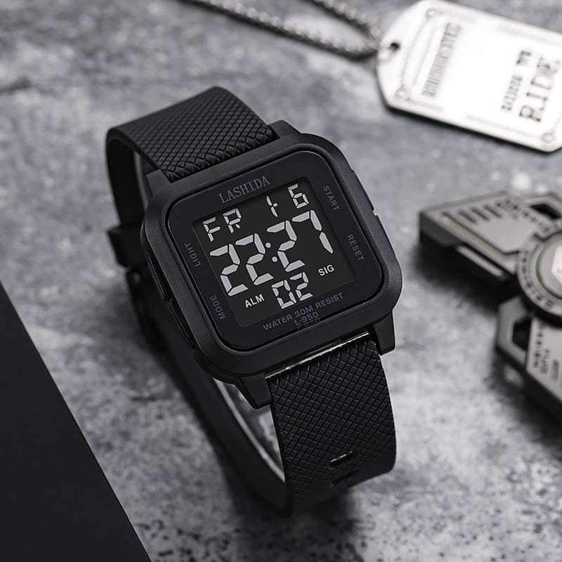 Individual Multi-functional Outdoor Sports Electronic Watch Male Student Sports Waterproof Fashion Luminous Alarm Clock Watch