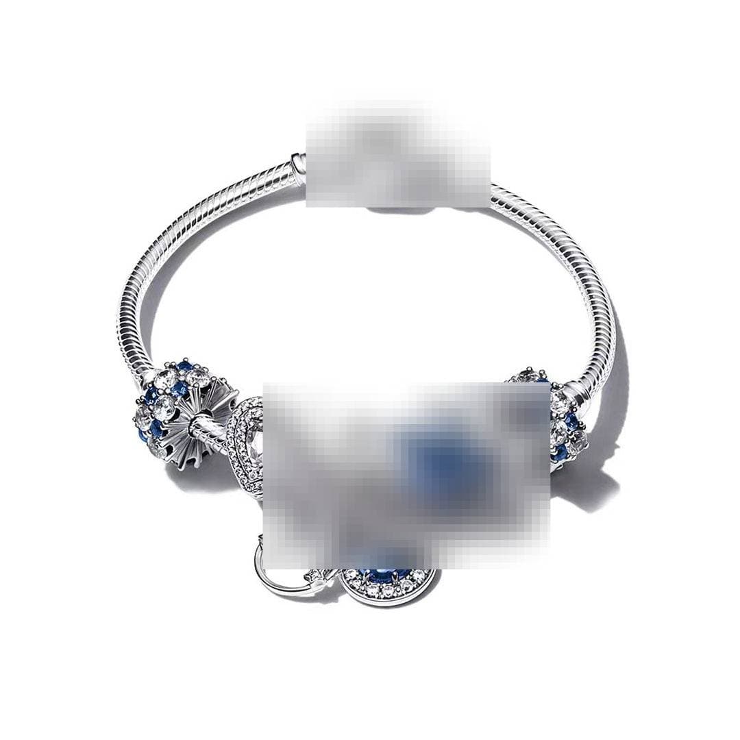 Panjiadora White Copper Plated Thick Silver Hot Selling Starry 2026 New Model Fairy Tale Sparkling River Star Picking Journey Bracelet