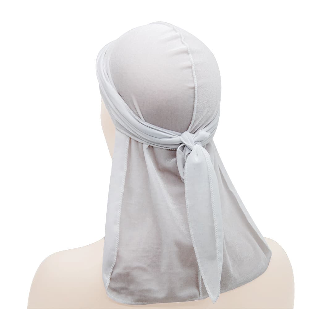 Chapeau de pirate unisexe en velours à longue queue, chapeau populaire à longue queue, durags en velours