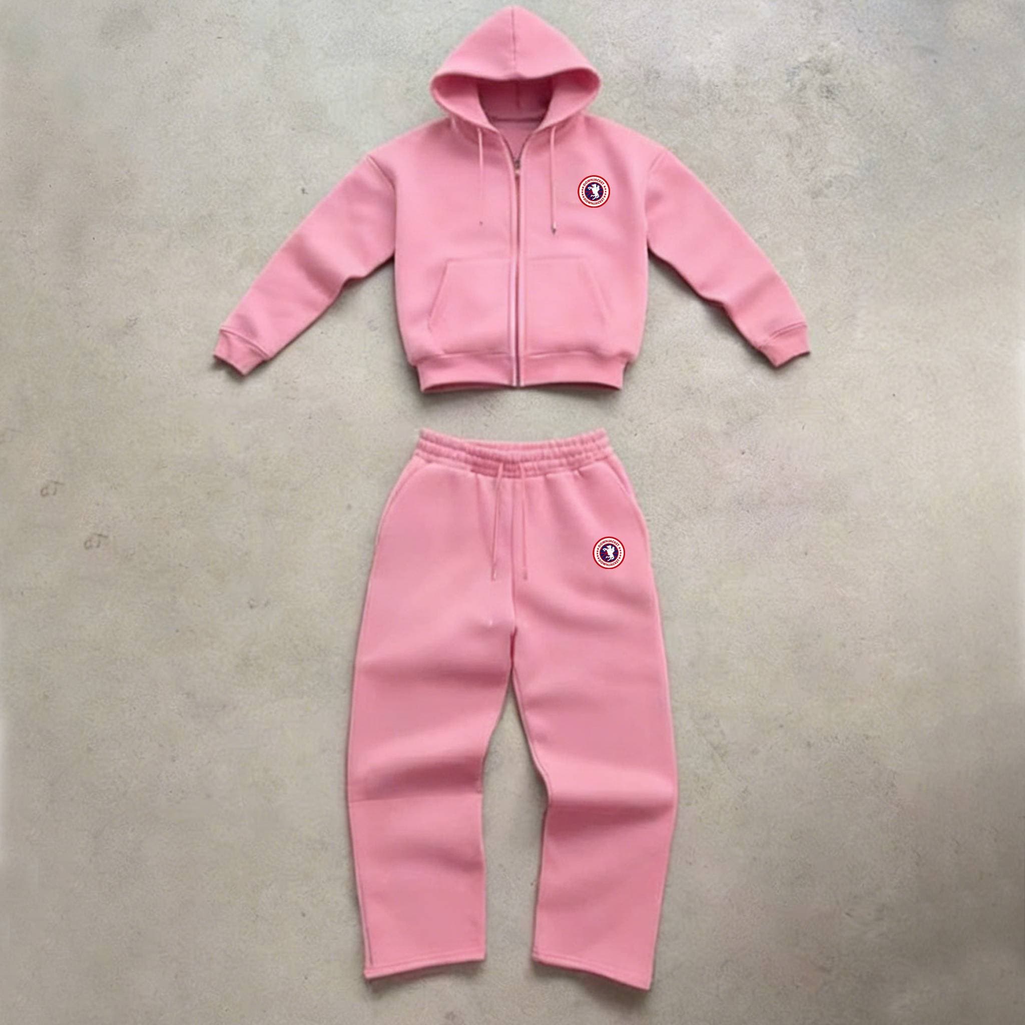 Men's Clothing New Men's Hooded Pony Print Trendy Street Style Suit