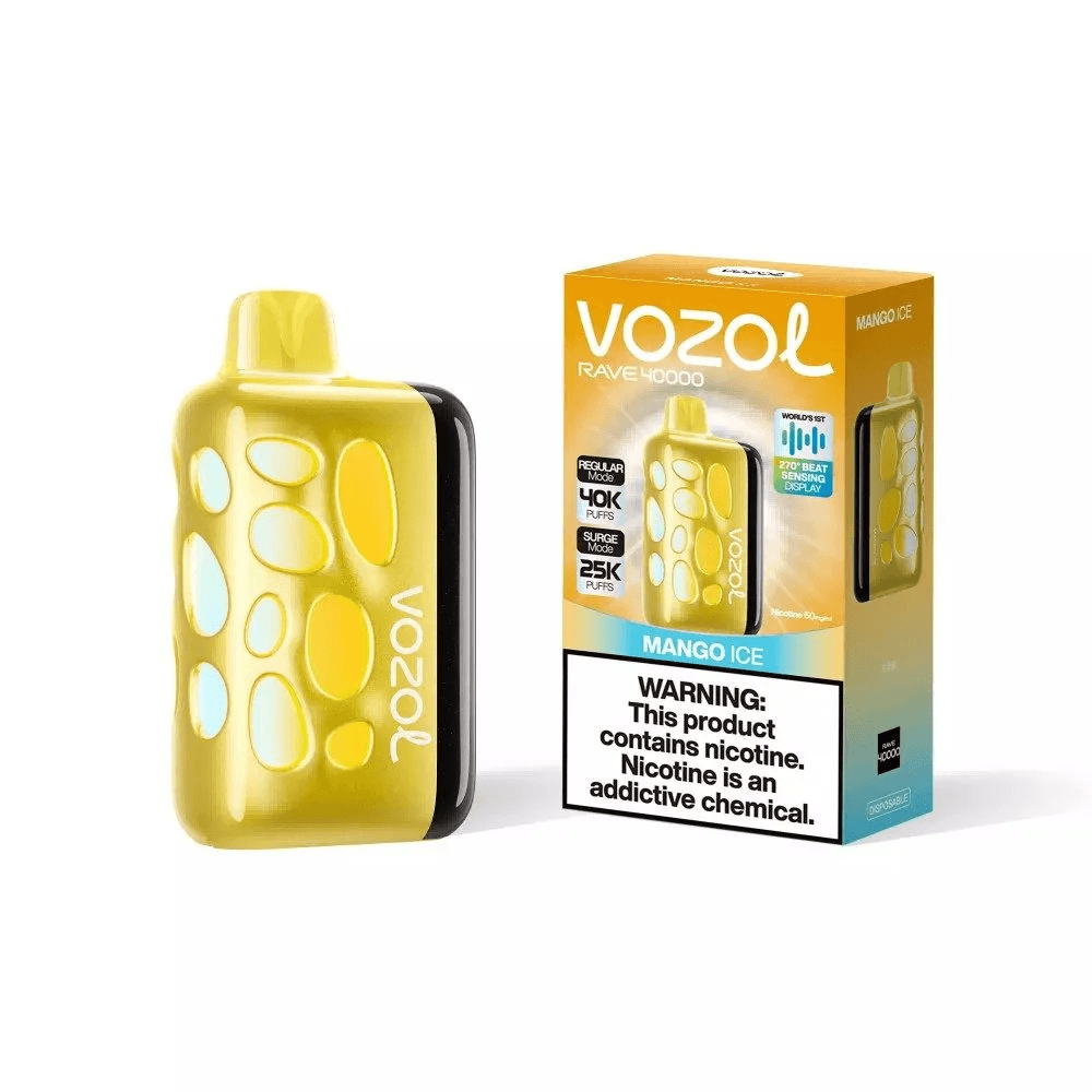 Entrepôt UE Vozol Rave 40000 Vape jetable Puff 40k Cigarette électronique Contrôle du flux d'air Vape Pakete Ice Fruit Combos 1 PCS