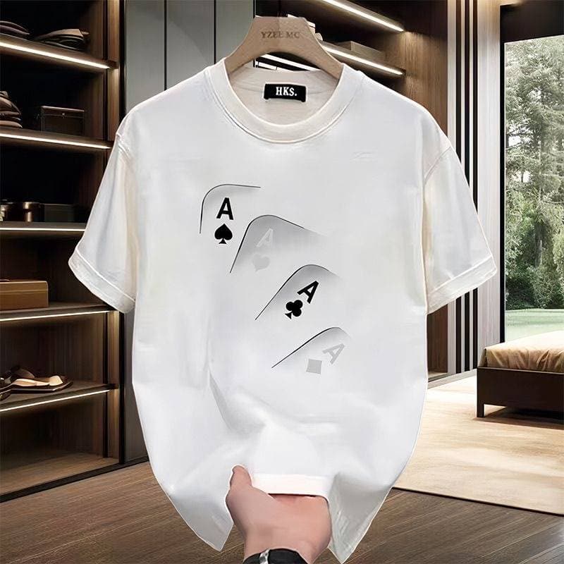 2024Men's high-quality round-neck pullover short-sleeved t-shirt