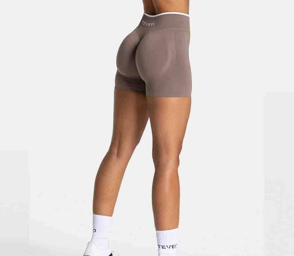 Ensemble débardeur et short de yoga ajusté sans coutures à blocs de couleur - Un article très populaire