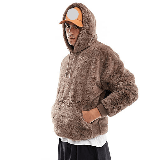 Men's Clothing Heavyweight Retro Sherpa Jacket Street Loose Double Sided Plush Sweatshirt Men's Casual Hooded Tops