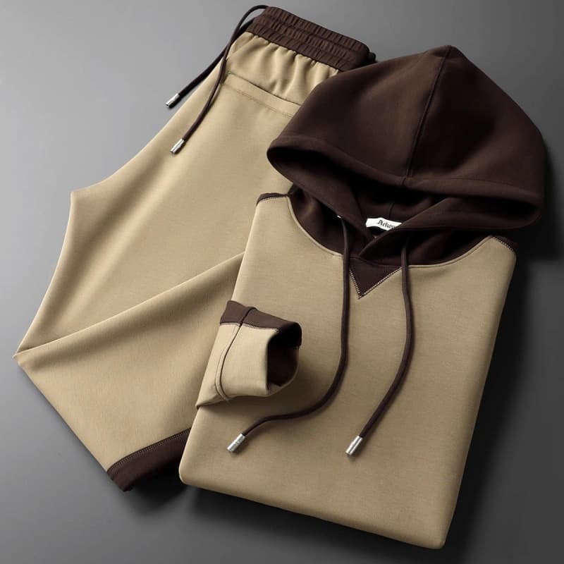 Men's Clothing 2024 Spring And Autumn New Sports Suit Men's Knitted Casual Hooded Cardigan 922 Jacket And 002 Sweatpants