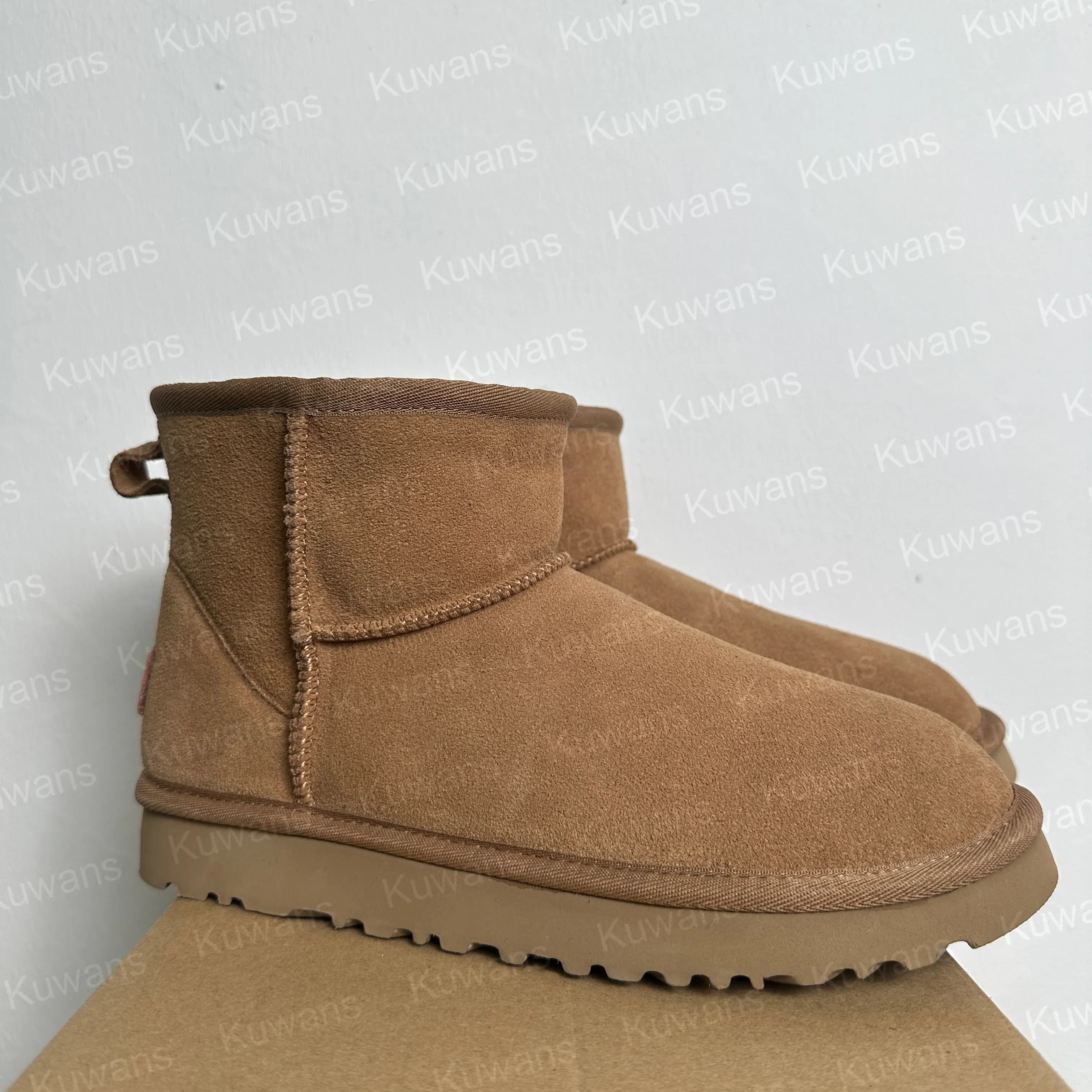 U GG Designer Classic Ultra Mini Bottes de Neige Plateforme Courte Femmes Hommes Fourrure Peau de Mouton Tasman Tazz Chesut Sable Graine de Moutarde