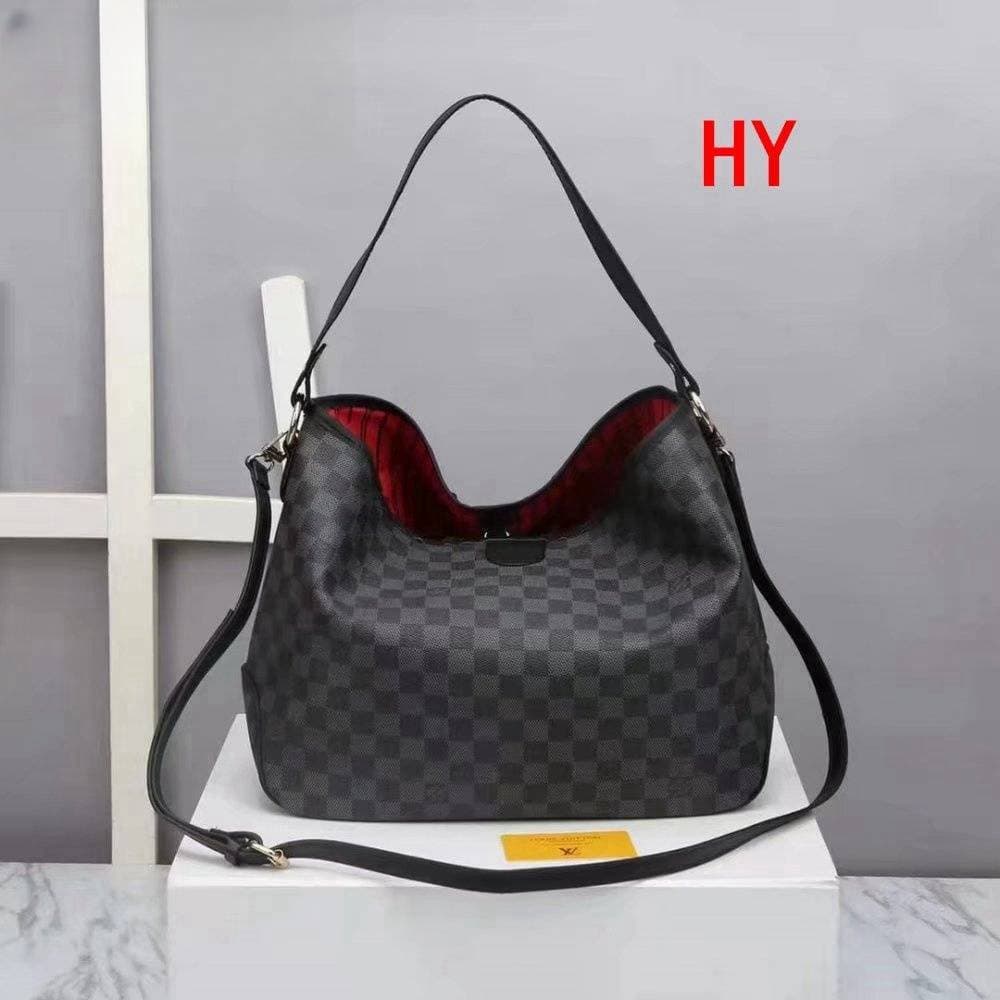 Sac à main pour femme en cuir véritable, sac à bandoulière, nouveau sac à main à la mode, motif de lettres à carreaux, fermeture éclair, sac