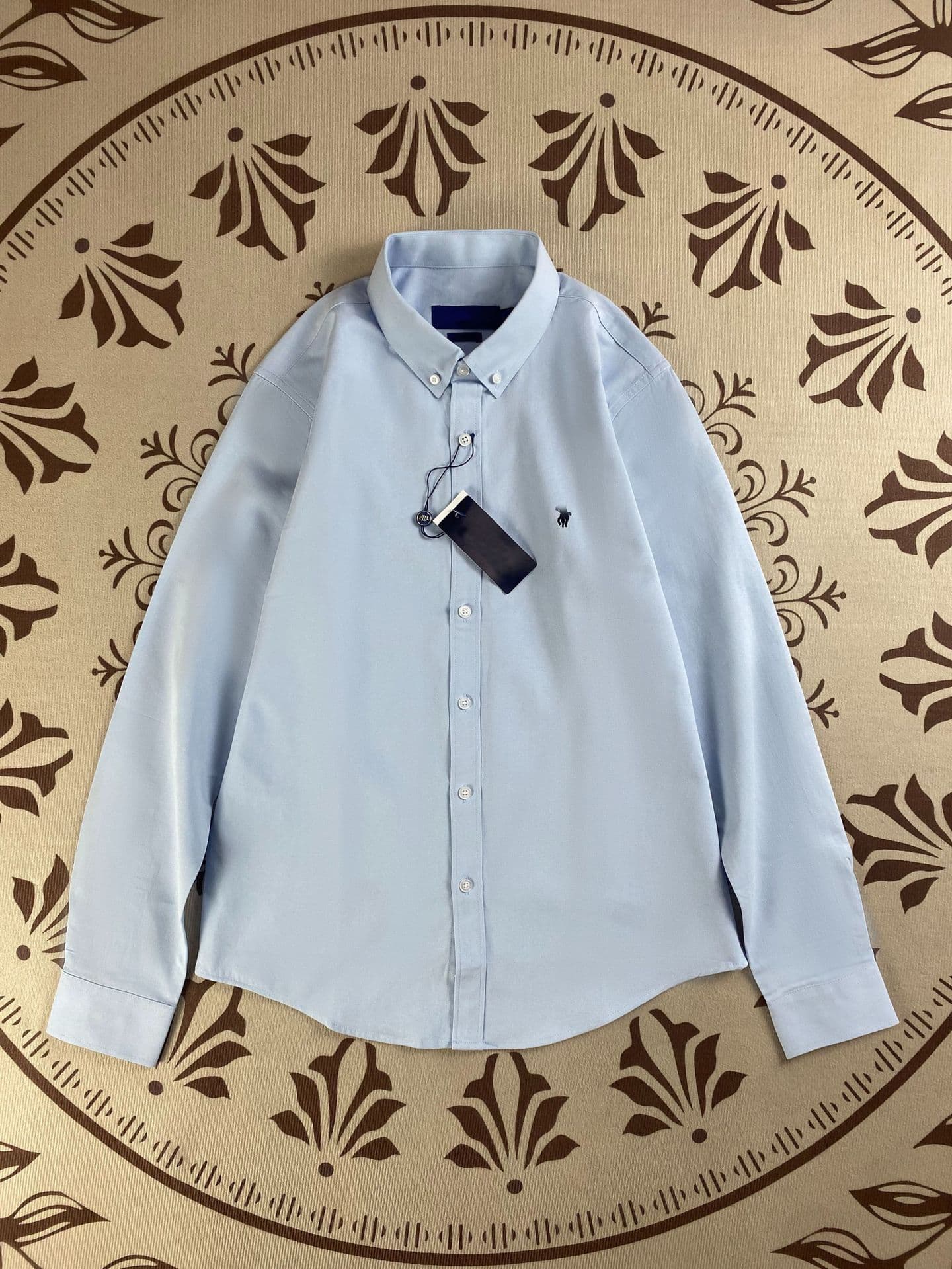 Chemise classique décontractée à manches longues 100 % coton