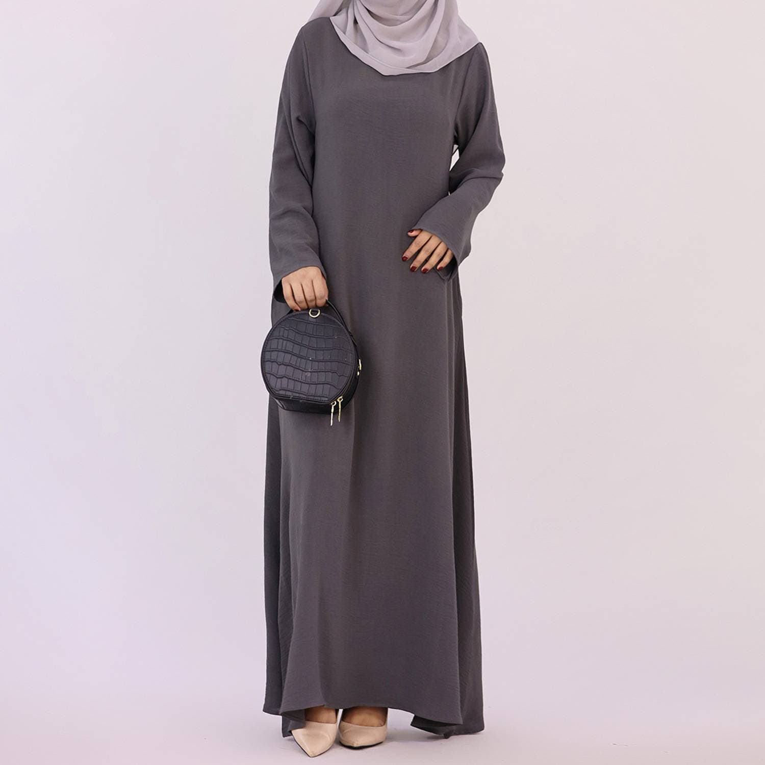New Hot Sale Solid Color Casual Loose Elegant Dress Robe