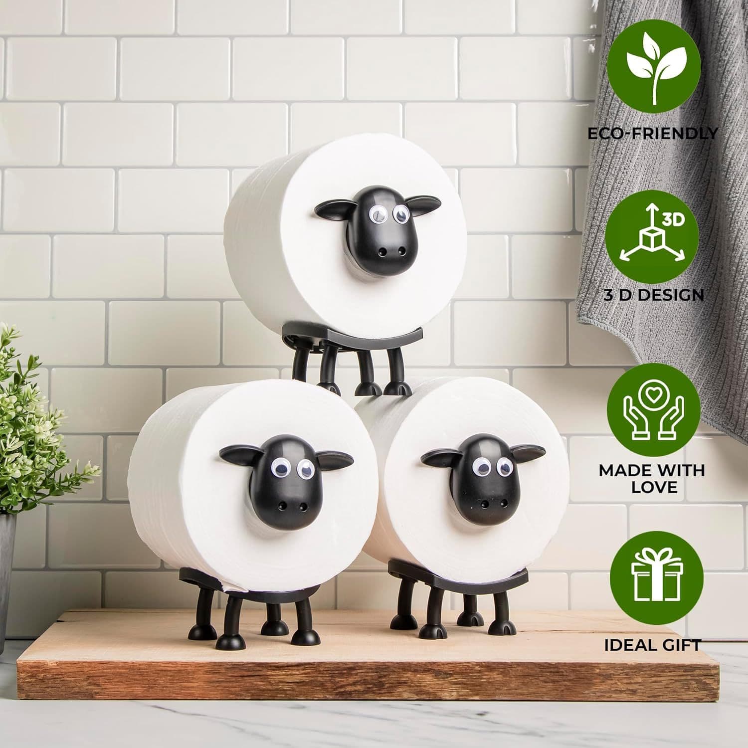 Sheep Toilet Roll Holder Sheep Toilet Paper Holder Home Creative Roll Holder Festival Decoration