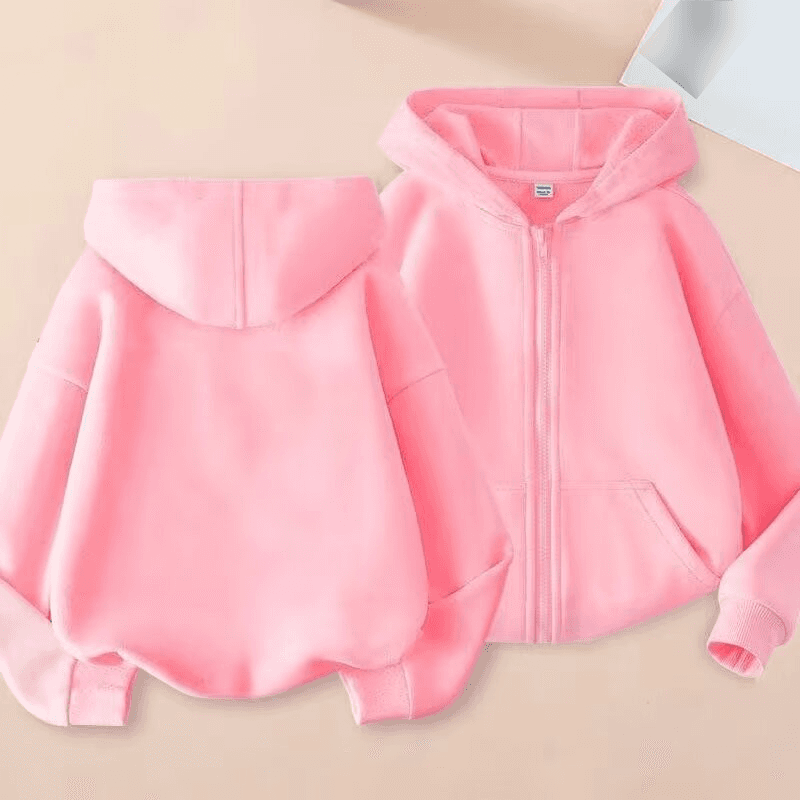 Men's Clothing Spring And Autumn Thin Cardigan Fashion Hooded Sweatshirt Medium And Large Children's Solid Color Casual Jacket Zipper Sweatshirt