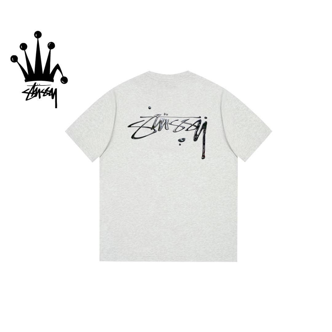 Stussy Mercury Print Pattern Pure Cotton Short Sleeved T-shirt