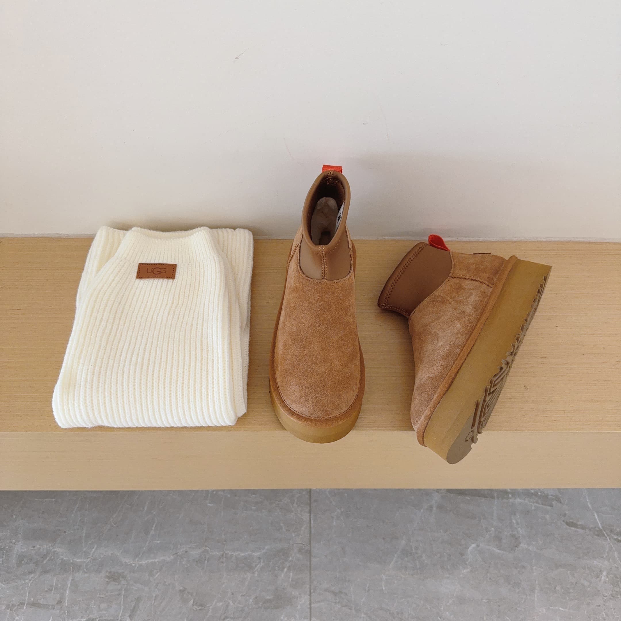 Nouveauté hiver 2026 UG : Bottes chaussettes tricotées polyvalentes et élégantes, au look décontracté, à l’allure de guêtres et à semelle