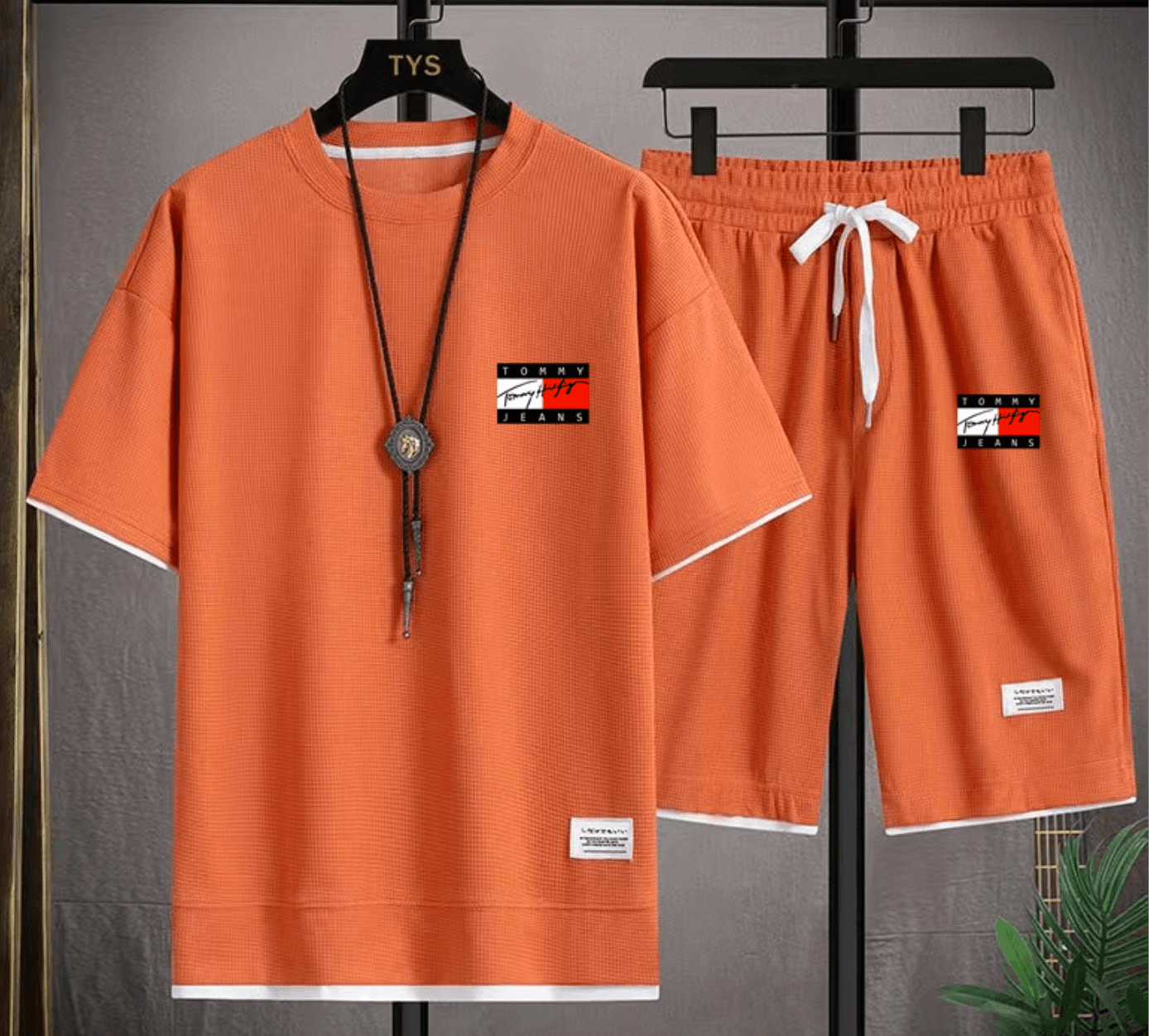 Ensemble d'été à manches courtes + short pour hommes, t-shirt imprimé, ensemble décontracté, ensemble de sport, t-shirt à manches courtes