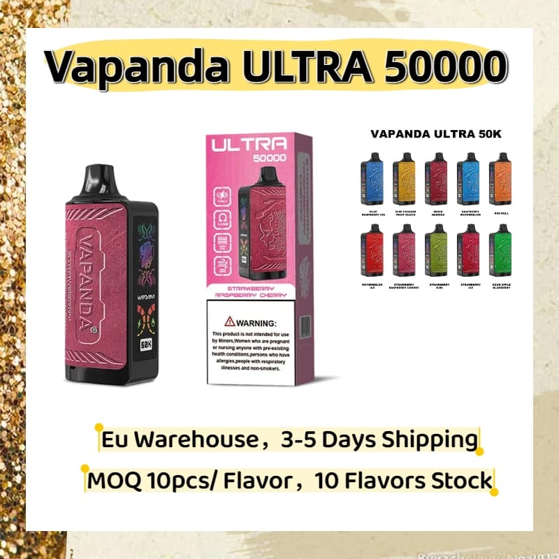 Cigarette électronique originale Vapanda Ultra 50000 bouffées, boîte de 50 000 bouffées, cartouches jetables