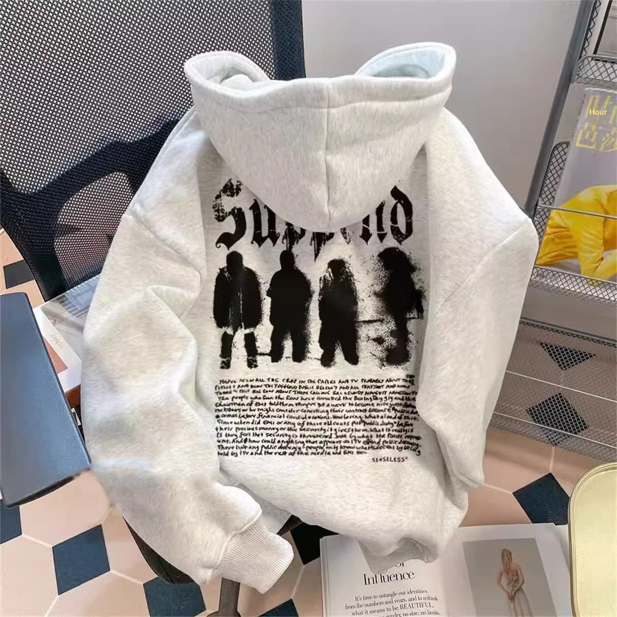 Nordmann Autumn Winter Style Heavyweight Hooded Sweatshirt Men National Trend Vibe Couple European American Street Hip Hop