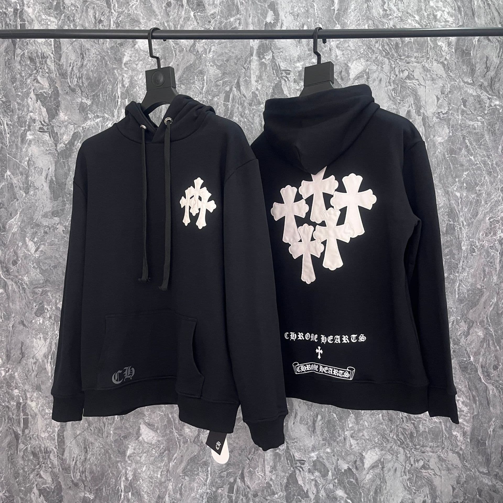 Sweat à capuche Chrome Hearts Cross, version correcte 25ss, polyvalent et tendance, vente en gros