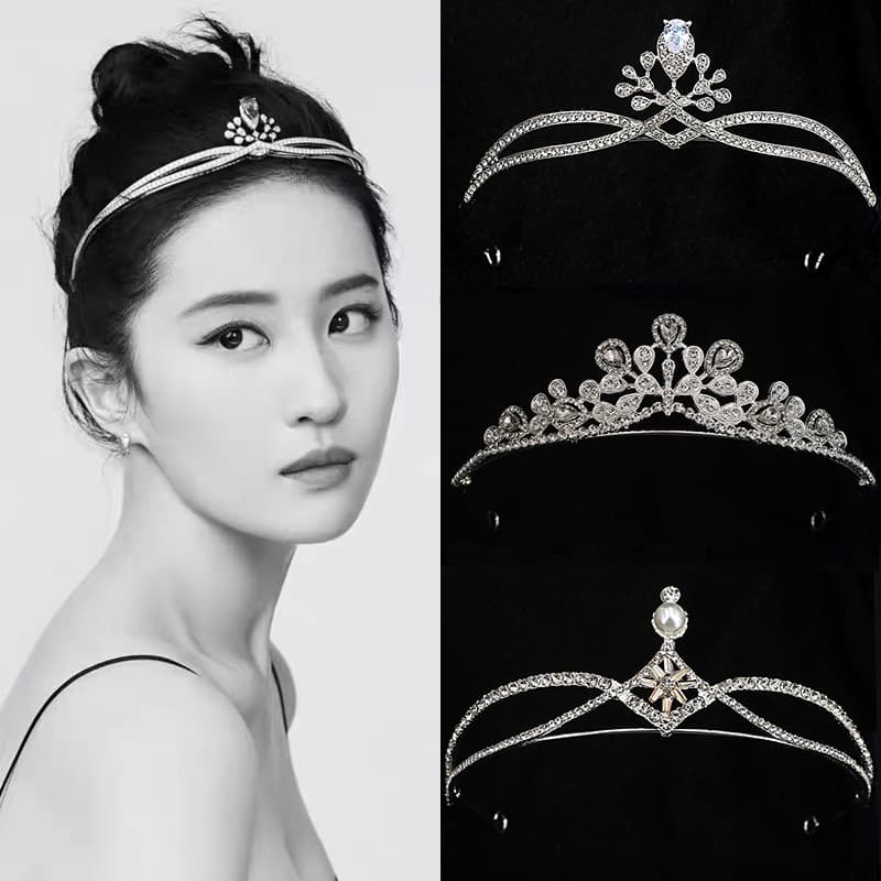 Cross-border star's same style bridal jewelry crown wedding accessories birthday decoration crown children's performance hair accessories headdress