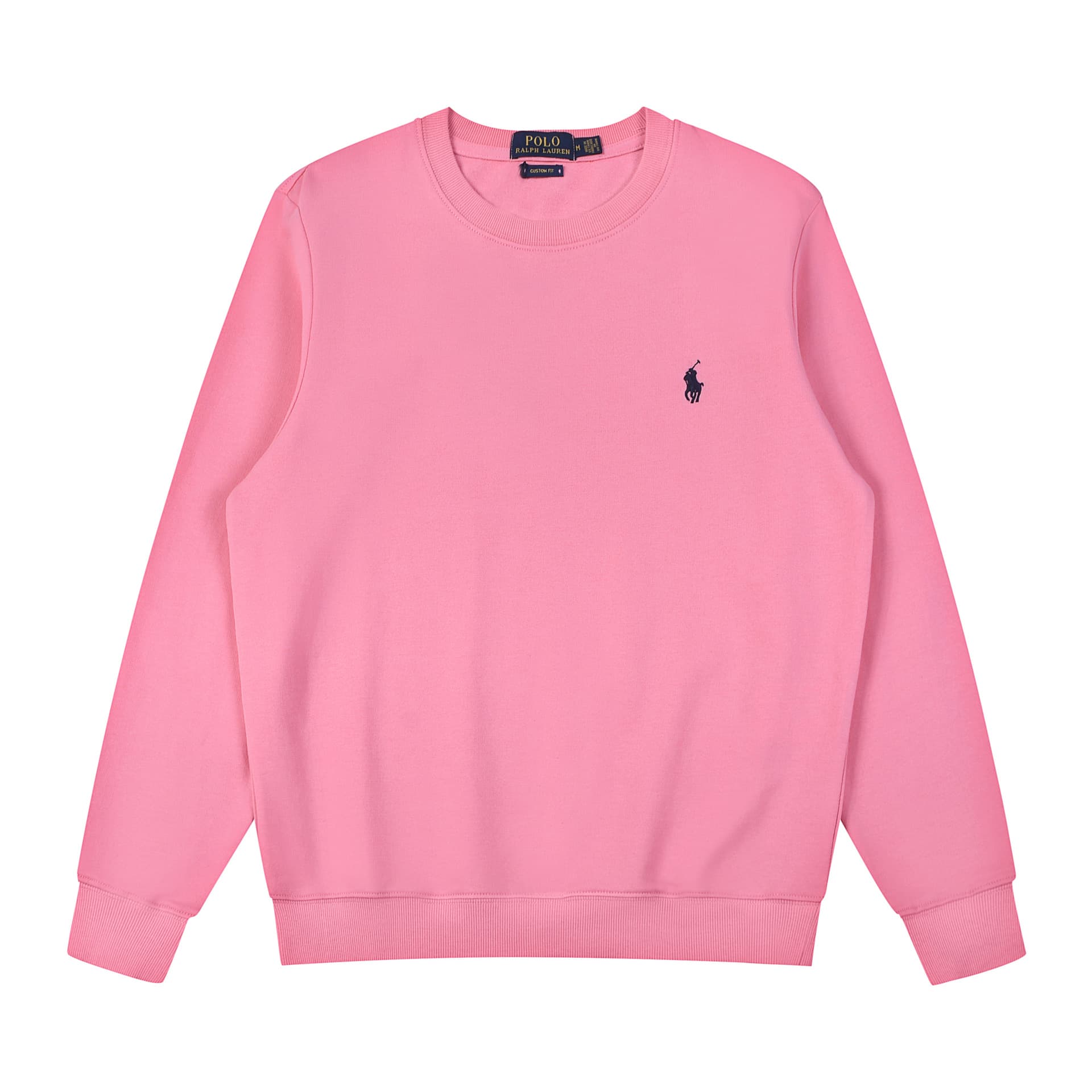 Vêtements pour hommes Col rond Manches longues Coton fin Grande taille Polo décontracté Sweat-shirt brodé poney