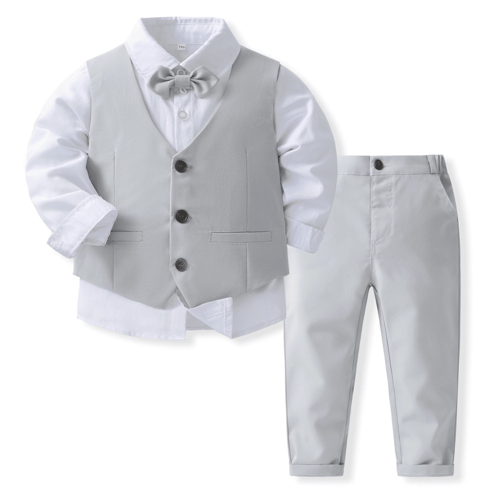 Children's dress three-piece suit waistcoat flower child style dress